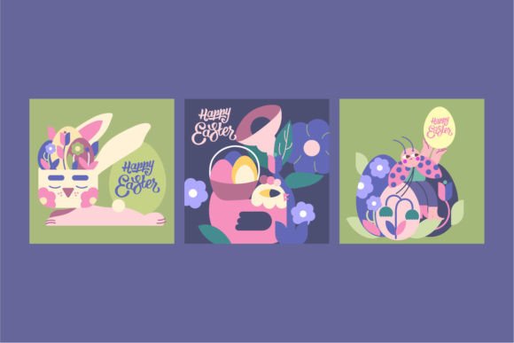 3 Illustrations for Happy Easter Day: A Fresh Take on Holiday Cheer