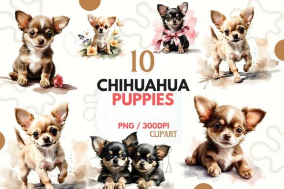Adorable Canine Art: The Chihuahua Clipart Collection
