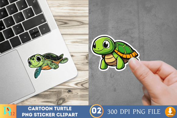 Cartoon Turtle Sticker Clipart: A Designer's Playful Toolkit