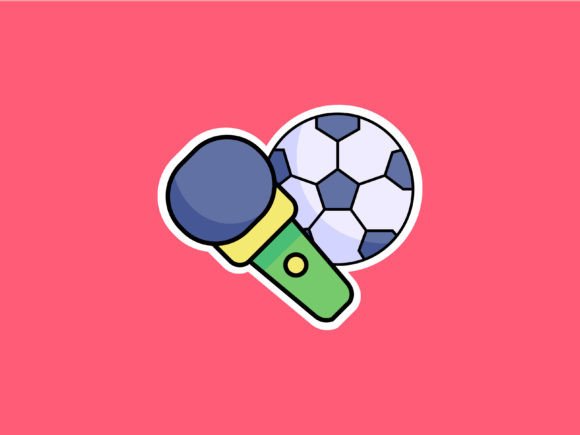 Football Comentator Illustrations: Dynamic Design for Every Project