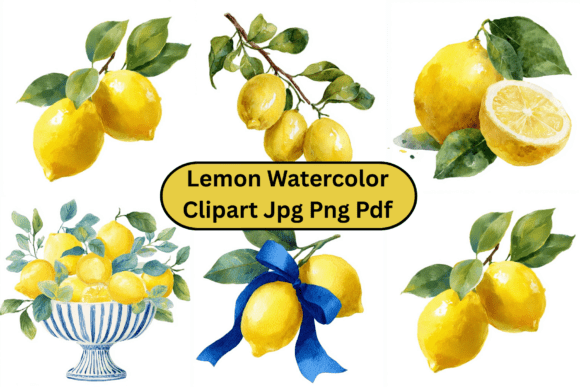Freshen Your Designs with Lemon Watercolor Clipart