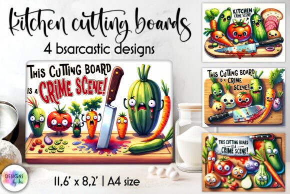 Funny Kitchen Crime Scene Cutting Board: Adding Humor to Meal Prep