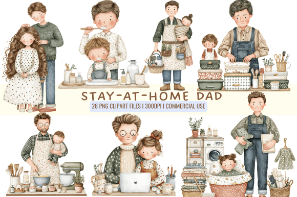 Stay-at-Home Dad Cliparts: Capturing the Heart of Modern Fatherhood