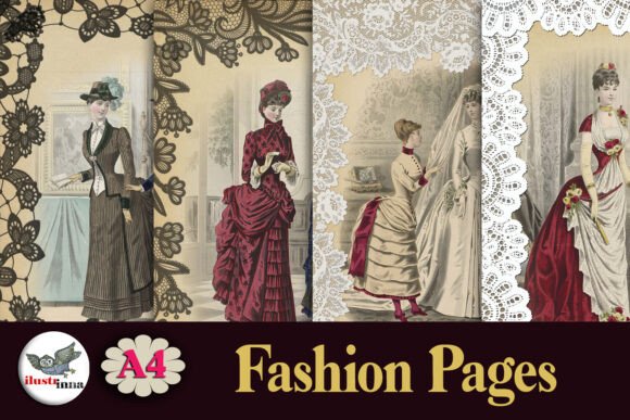 Victorian Fashion & Lace Pages: A Timeless Design Resource