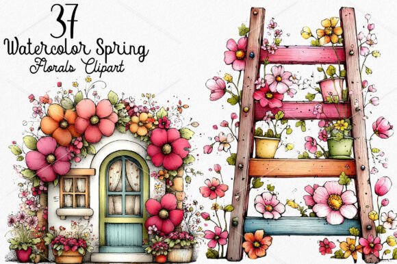 Watercolor Spring Florals Clipart: A Breath of Fresh Air for Your Designs