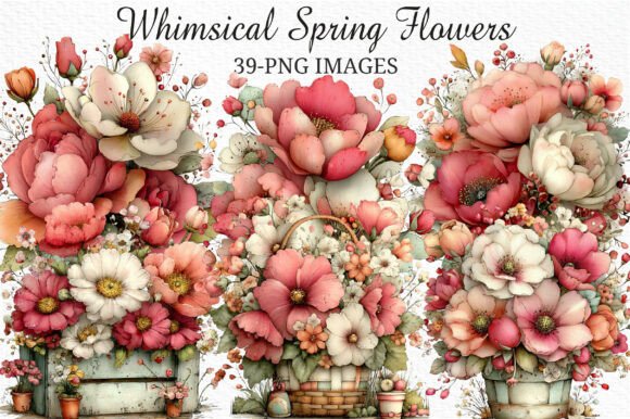 Whimsical Spring Flowers Clipart PNG: A Designer's Guide